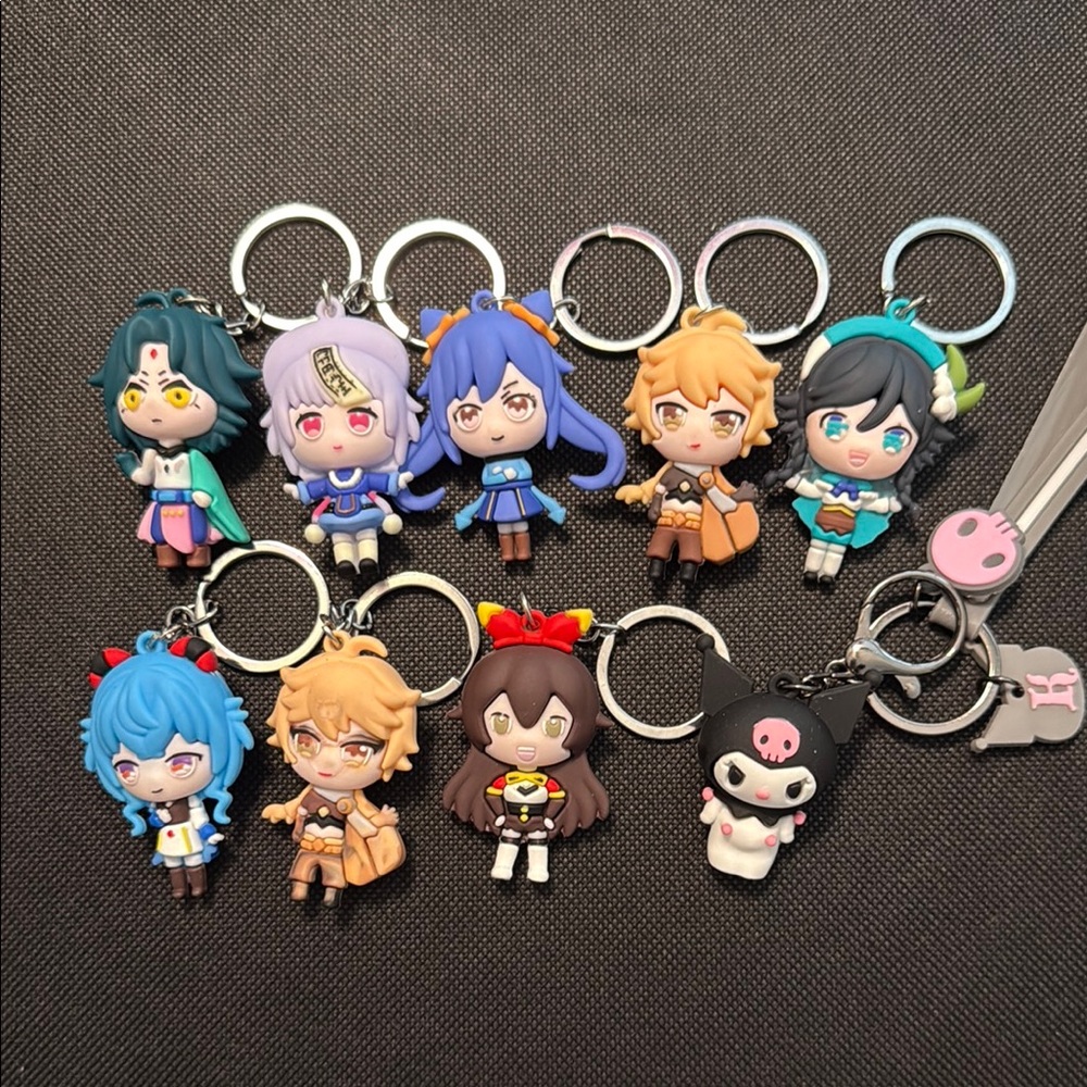 Anime Character Keychains (9) NEW BUNDLE